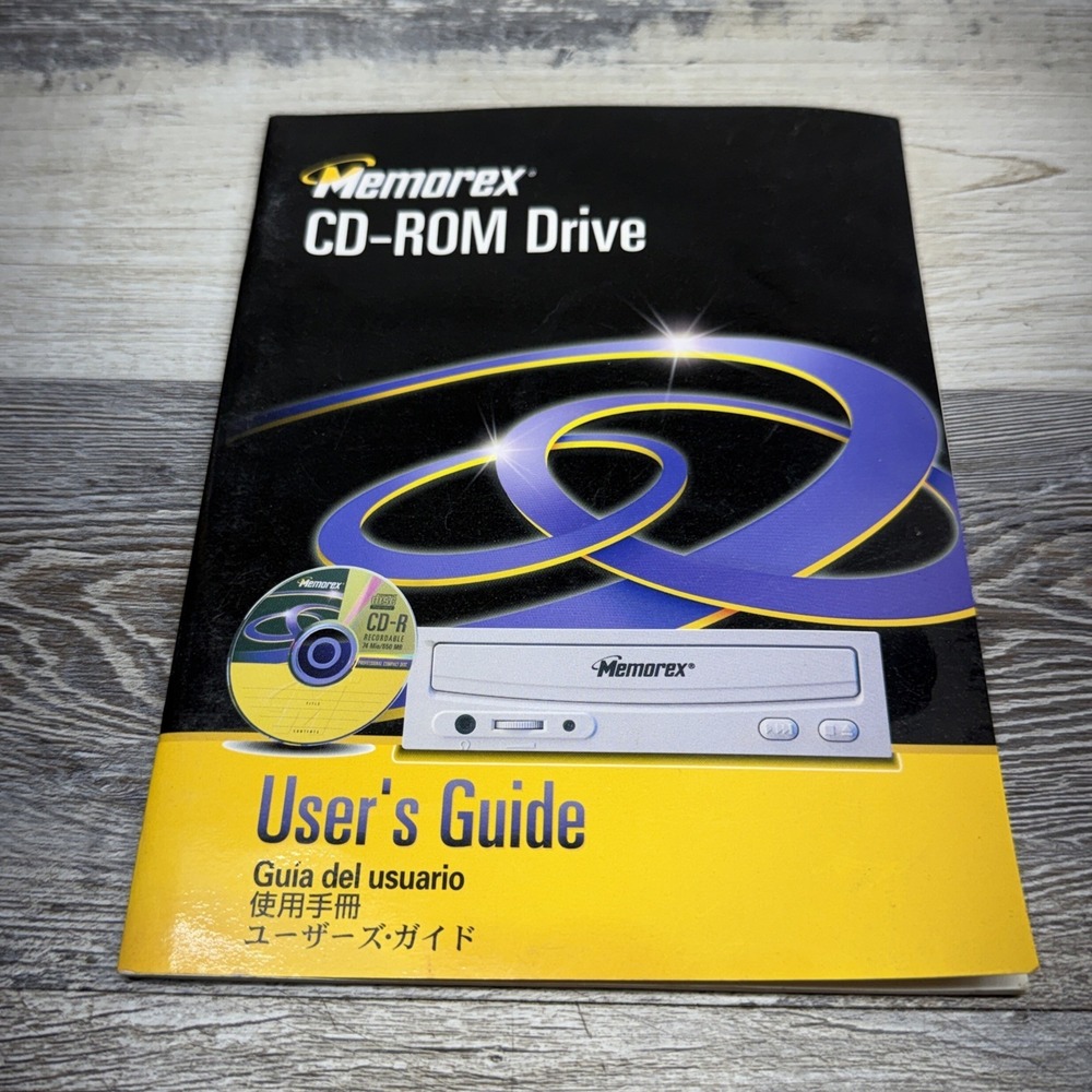 1999 Vintage Memorex Cd-ROM Drive User Manual / Guide Only